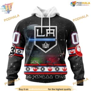 Custom Star Wars Design NHL Los Angeles Kings Hoodie 3D 1