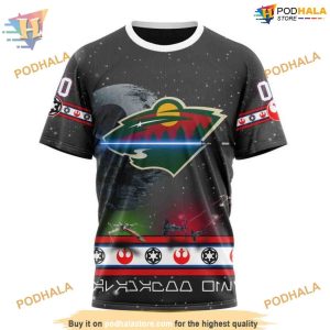 Custom Star Wars Design NHL Minnesota Wild Hoodie 3D 3