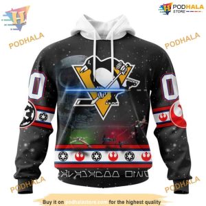 Custom Star Wars Design NHL Pittsburgh Penguins Hoodie 3D 1