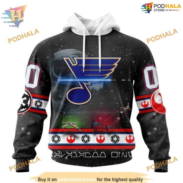 Custom Star Wars Design NHL St. Louis Blues Hoodie 3D Sweatshirt