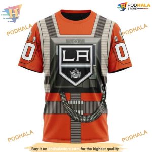 Custom Star Wars Rebel Pilot Design NHL Los Angeles Kings Hoodie 3D 3