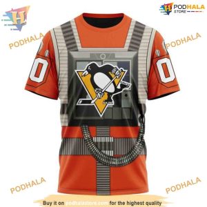 Custom Star Wars Rebel Pilot Design NHL Pittsburgh Penguins Hoodie 3D 3