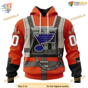 Custom Star Wars Rebel Pilot Design NHL St Louis Blues Hoodie 3D 1