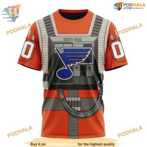 Custom Star Wars Rebel Pilot Design NHL St Louis Blues Hoodie 3D 3