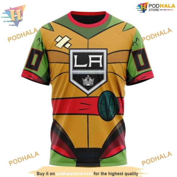 Custom Teenage Mutant Ninja Turtles Design NHL Los Angeles Kings Hoodie 3D