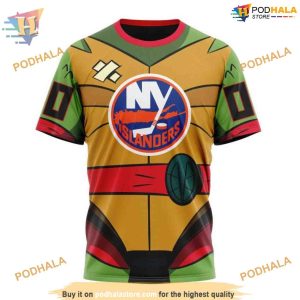 Custom Teenage Mutant Ninja Turtles Design NHL New York Islanders Hoodie 3D 3