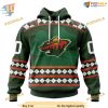 Custom Unisex Hockey Celebrate St Patrick's Day NHL Minnesota Wild Hoodie 3D