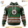 Custom Unisex Hockey Celebrate St Patrick's Day NHL Winnipeg Jets Hoodie 3D