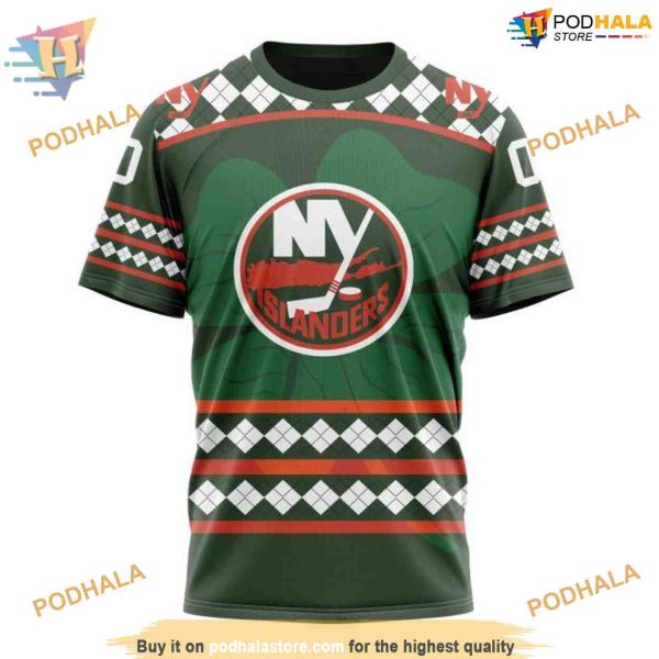 Custom Unisex Hockey St Patricks Day NHL New York Islanders Hoodie 3D