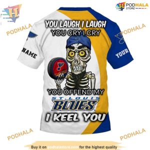 Custom You Laugh I Laugh You Cry I Cry NHL St Louis Blues Hoodie 3D 4