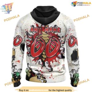 Custom Zombie Style For Halloween NHL Los Angeles Kings Hoodie 3D 2