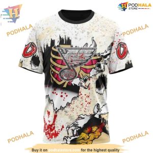 Custom Zombie Style For Halloween NHL St Louis Blues Hoodie 3D 3
