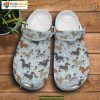 Dachshund Cartoon Frame Pattern Crocs, Best Gift for Dachshund Lovers