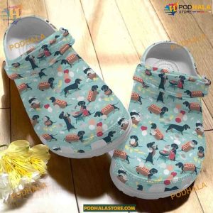 Dachshund Chef White Sole Clogs, Unique Dachshund Gifts for All Ages