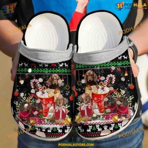 Dachshund Christmas Gang Clogs, Ideal Gifts for Weiner Dog Fans
