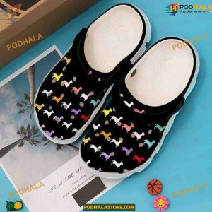 Dachshund Lover Gift, Colorful Rubber Crocs Clog Shoes