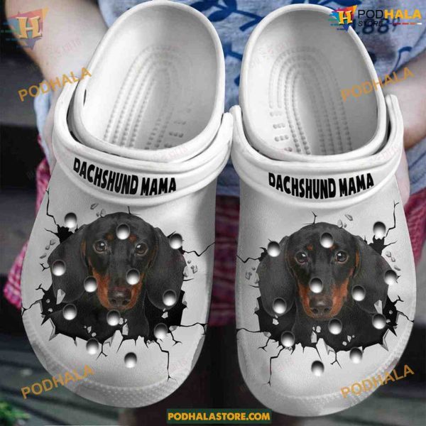 Dachshund Mama in Hole Crocs, Unique Gifts for Dog Enthusiasts