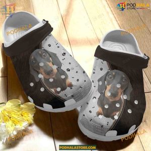 Dachshund Paw Print Crocs Classic, Sausage Dog Lover Presents