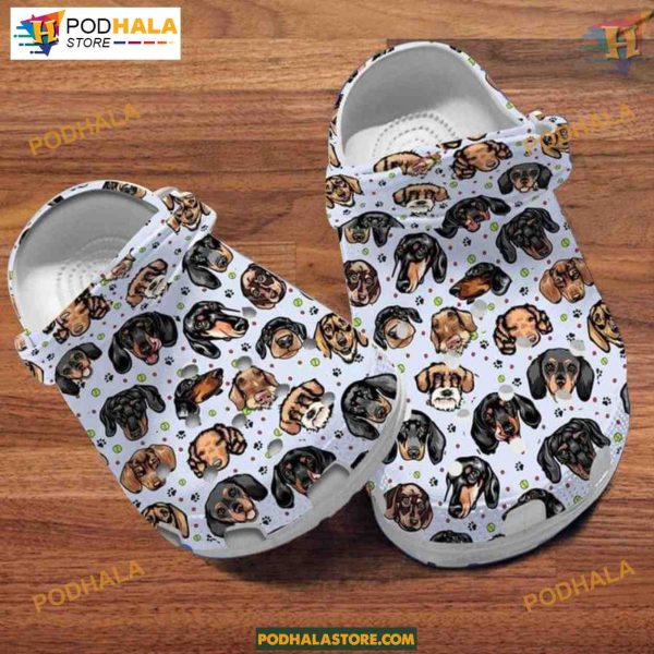 Dachshund Sisters Gift Crocs, Patterned Present for Her, Dog Enthusiasts