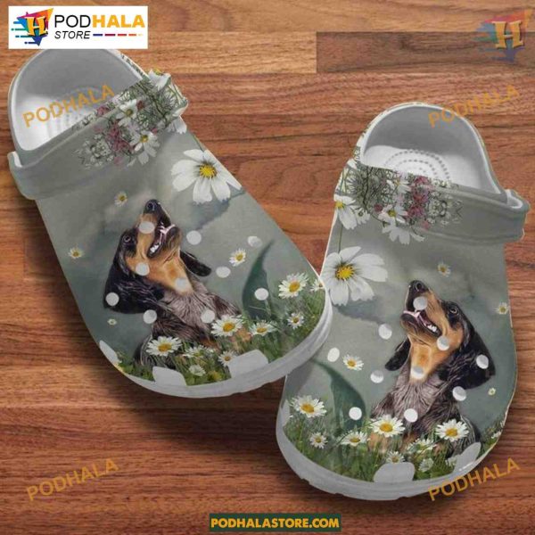 Daisy Dachshund Dog Band Crocs, Ideal Friend Gift, Dog Lover Footwear