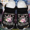 Dog Paw Roses Black Design, Ideal for Tattooed Dog Lovers, Crocs Shoes