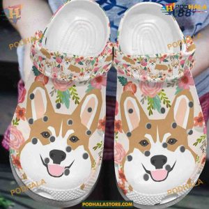 Dual Style Corgi Portrait Crocs, Versatile Classic Clogs for Dog Lovers