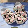 Floral Black Dachshund Crocs Unique Classic Clogs