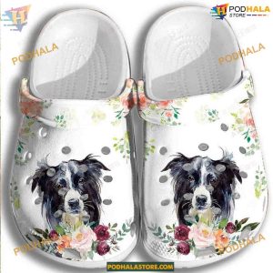 Floral Pattern Dog Crocs, Classic Clogs for Fashion-Forward Pet Lovers