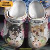 Flower Chihuahua Personalized Crocs, Classic Dog Clogs Footwear