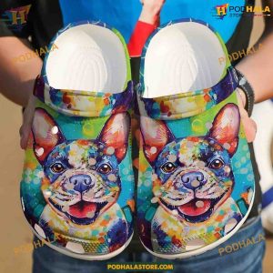 French Bull Dog Colorful Crocs, Classic Clogs Shoes, French Bulldog Gifts