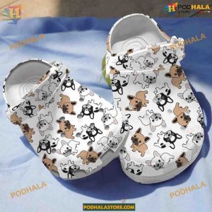 French Bulldog Cartoon Clogs, Unique Bulldog Crocs Shoes, French Bulldog Gifts