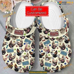 French Bulldog Crocs Stylish Animal Print Clog Shoes