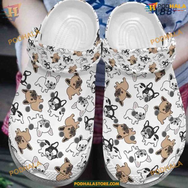 French Bulldog Cute Gift, Lover Rubber Crocs Clog Shoes, Comfy Footwear