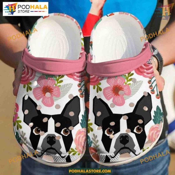 French Bulldog Mom Crocs, Frenchie Floral, Happy Mother’s Day Crocs Clog