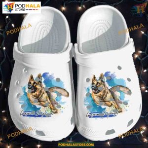German Shepherd Dog Shoe, Beautiful Couple Crocs, Ideal German Shepherd Lover Gift
