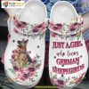 German Shepherd With Flowers Ideal Girl's Love for German Shepherd Crocs
