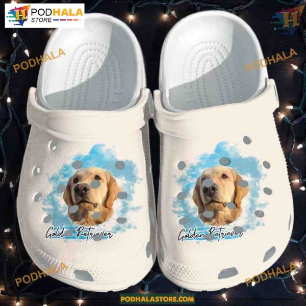 Golden Retriever Dog Cute Crocs, Birthday Gift for Daughter, Dog Lover