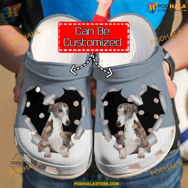 Greyhound Love Heart Dog Crocs, Unique Gift for Greyhound Fans