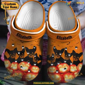 Halloween Chihuahua Gift Crocs, Personalized Classic Dog Clogs