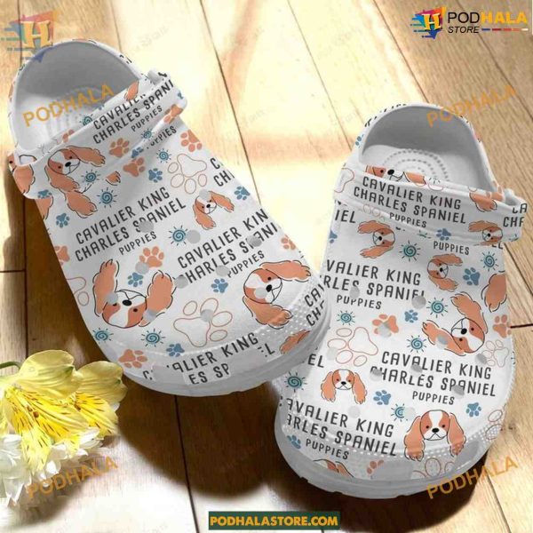 King Charles Spaniel Inspired Crocs, Comfortable Classic Clogs