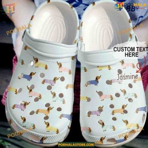 Lovely Pattern Dachshund Crocs, Great for Weiner Dog Enthusiasts