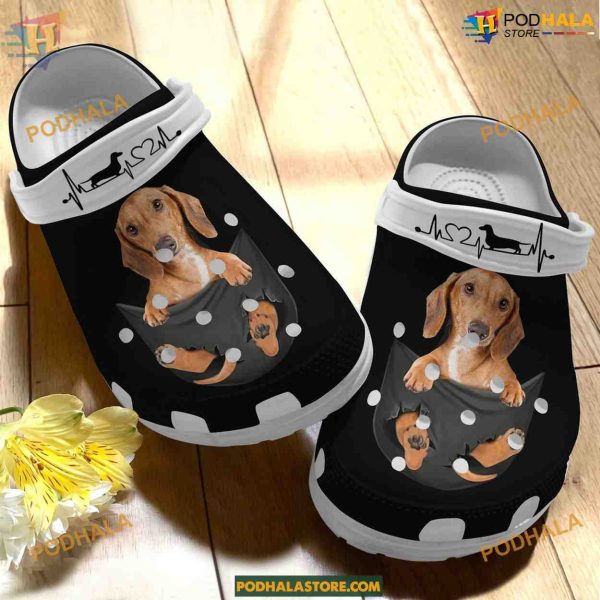 Lovely Rubber Dachshund Crocs, Perfect Gift for Dog Enthusiasts