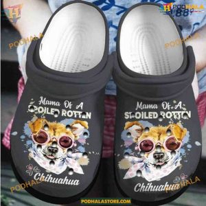 'Mama of a Spoiled' Chihuahua Face Crocs, Personalized Gift