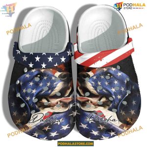 Patriotic Beagle Dog Crocs 4th of July Personalized Shoes