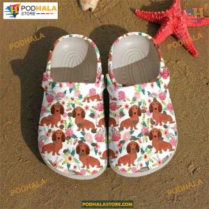 Patterned Dachshund Crocband Clogs, Comfortable Mens & Womens Gifts