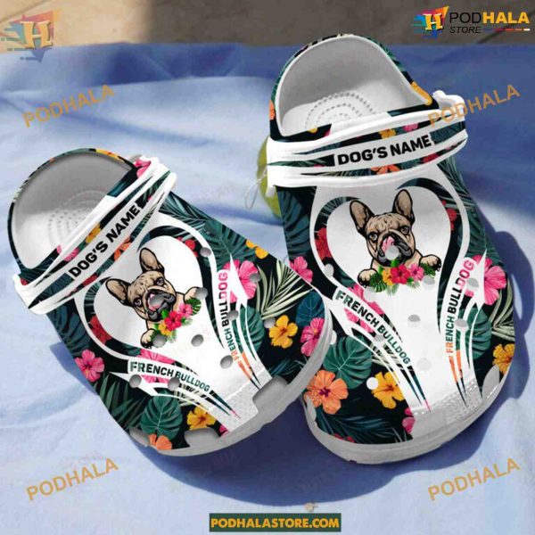 Personalized French Bulldog Classic Clogs Shoes, Unique French Bulldog Crocs