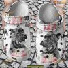Pitbull Floral Dog Crocs, Stylish Choice for Pitbull Enthusiasts