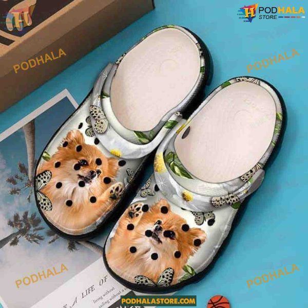 Pomeranian Classic Dog Crocs, Perfect for Pomeranian Fans