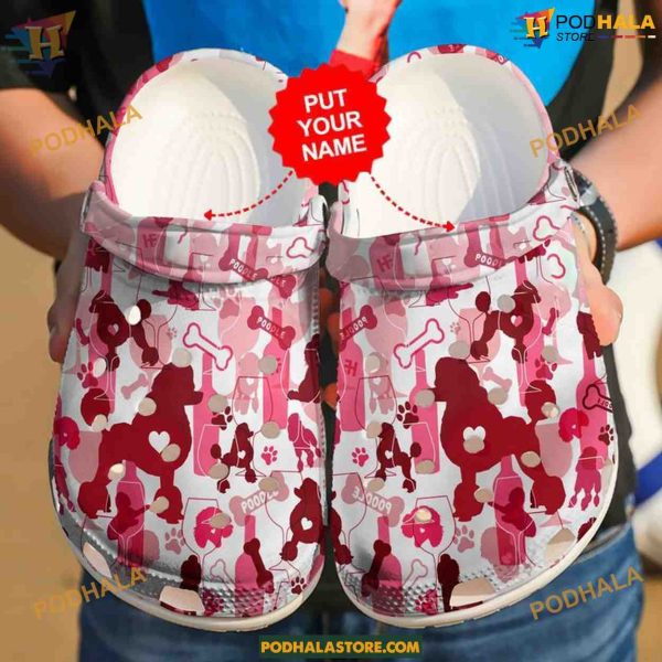 Poodle Wine Custom Clog, Unique Crocs Shoes for Dog Enthusiasts