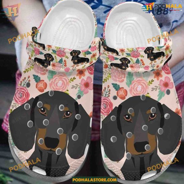 Portrait Dachshund Crocs, Unique Gifts for Weiner Dog Admirers